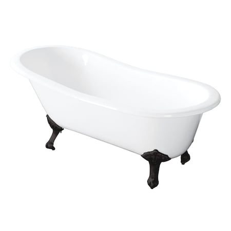 Aqua Eden 56.69 L, 30.31 W, White/Matte Black, Cast Iron VCTND5731B0